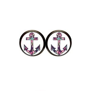 Floral Anchor Earrings